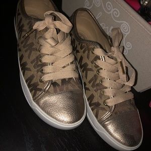 Michael Kors Gold Sneakers